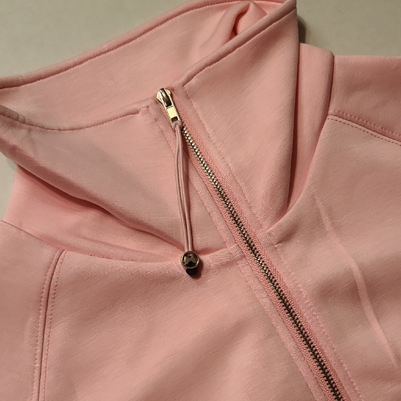 Mangopop Pink Women's Half-Zip Versitile Pullover NWT Medium Kangroo Pockets - Picture 8 of 12